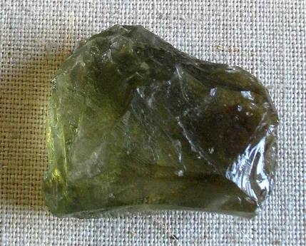 Rough green quartz specimen from Brazil